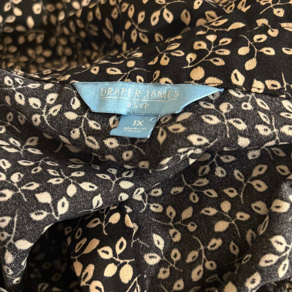 DRAPER JAMES RSVP Button-Front Knot-Waist Dress Size 1X - Picture 14 of 16